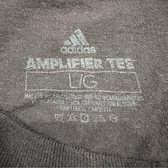 Adidas Amplifier Tee Black Logo T Shirt Mens Large Athletic Graphic - Picture 3 of 4